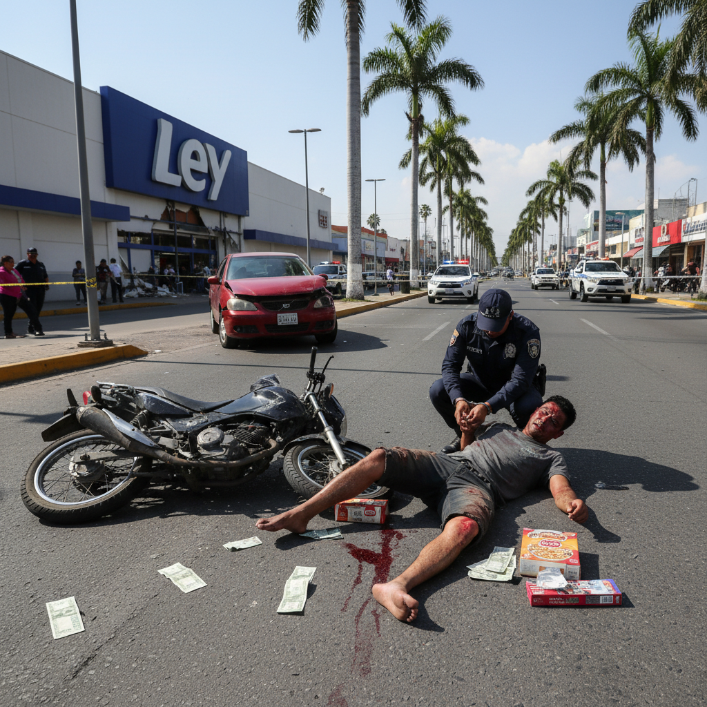 Robo Tijuana, Asaltante detenido, Supermercado