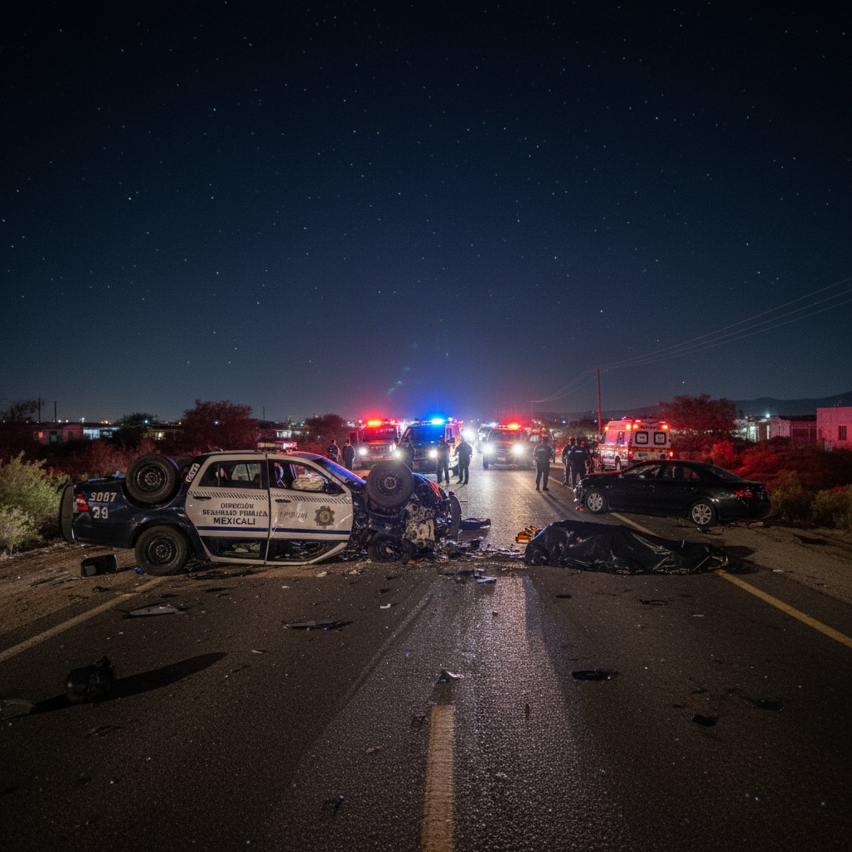 Accidente agente Mexicali