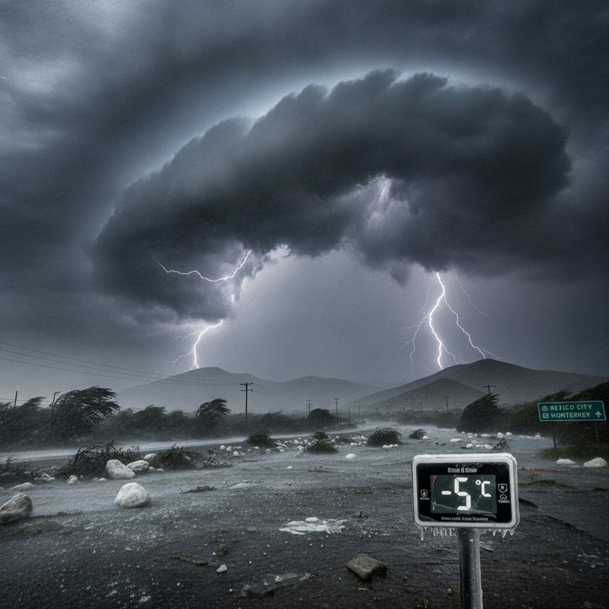 Frente Frío Tormenta Negra México