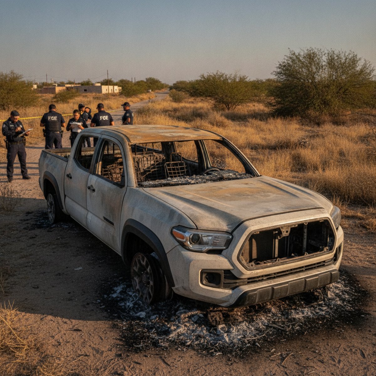 vehículo calcinado Mexicali
