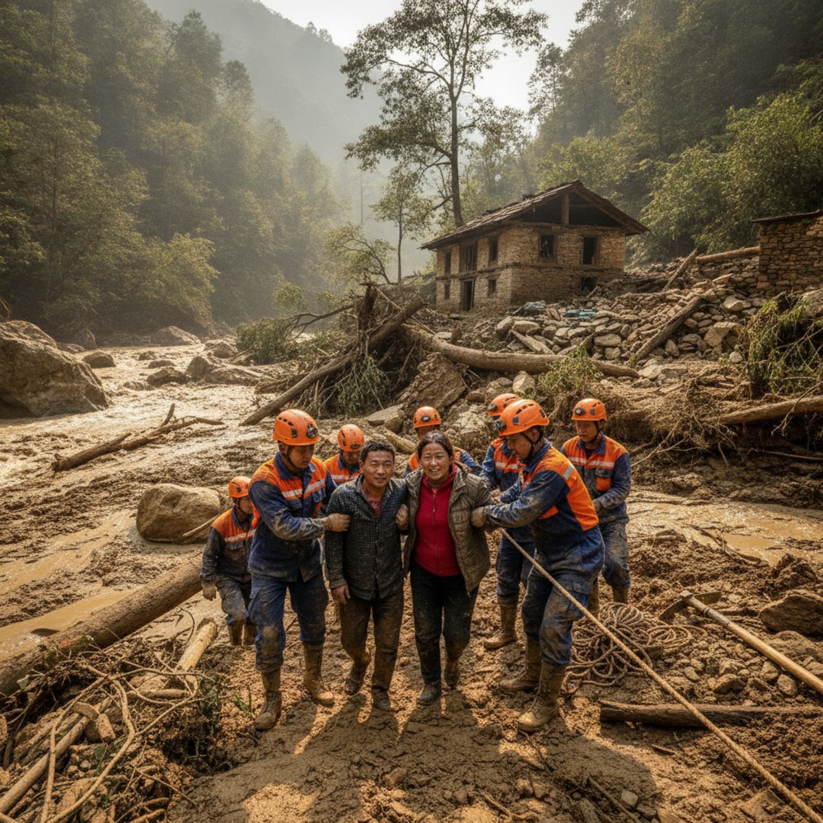 Rescate Nepal, Sobrevivientes Inundaciones